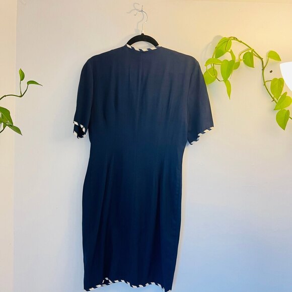 Ashley Taylor Vintage Nautical Dress with Gold Buttons - Size 6 - Picture 6 of 10